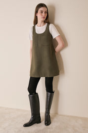 Virgin wool A-line dress