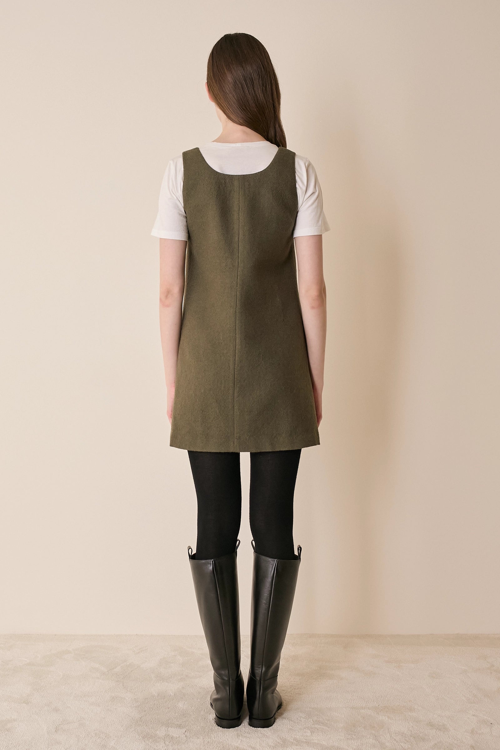 Virgin wool A-line dress