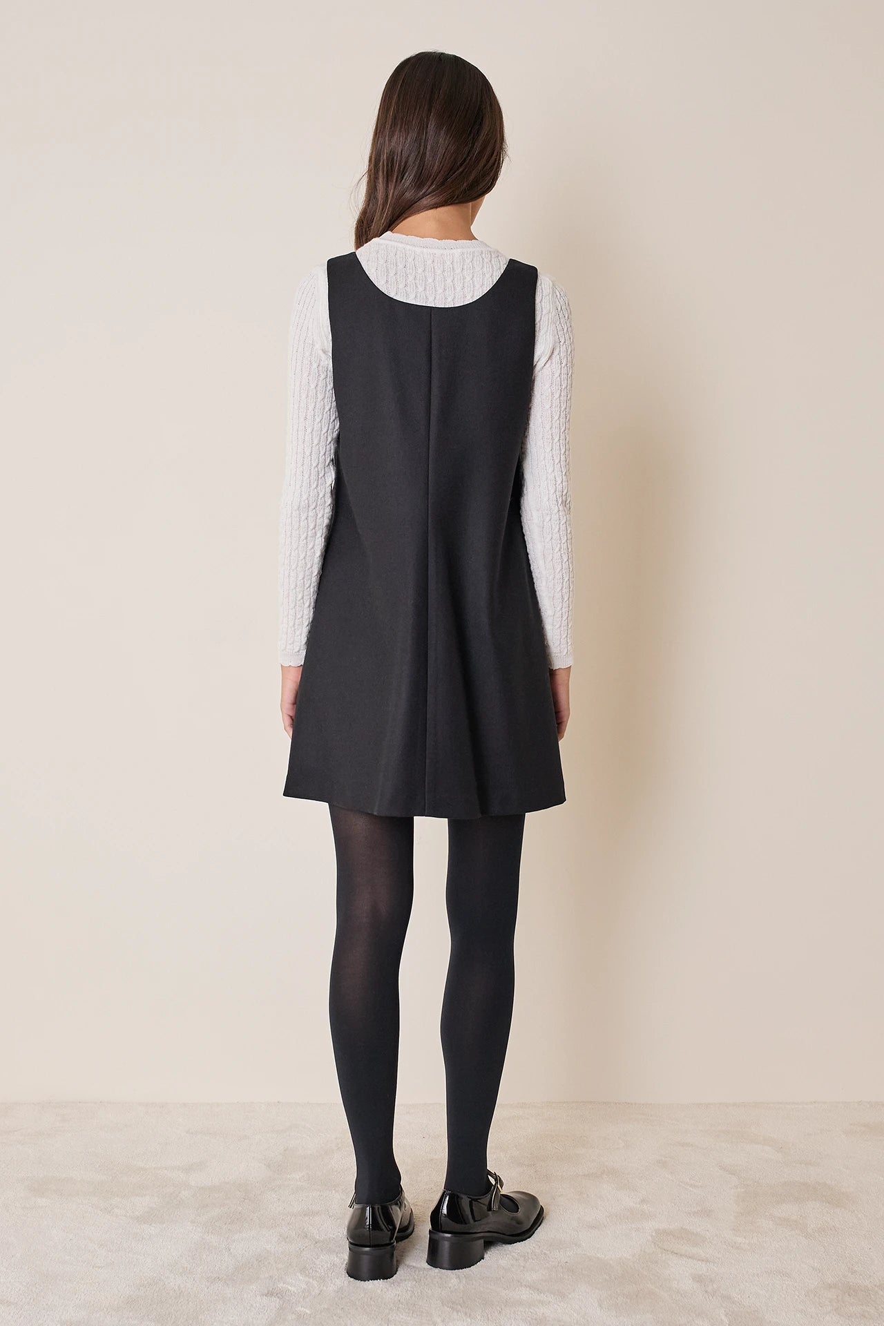 Virgin wool A-line dress