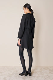 Abito in lana e pizzo macramè