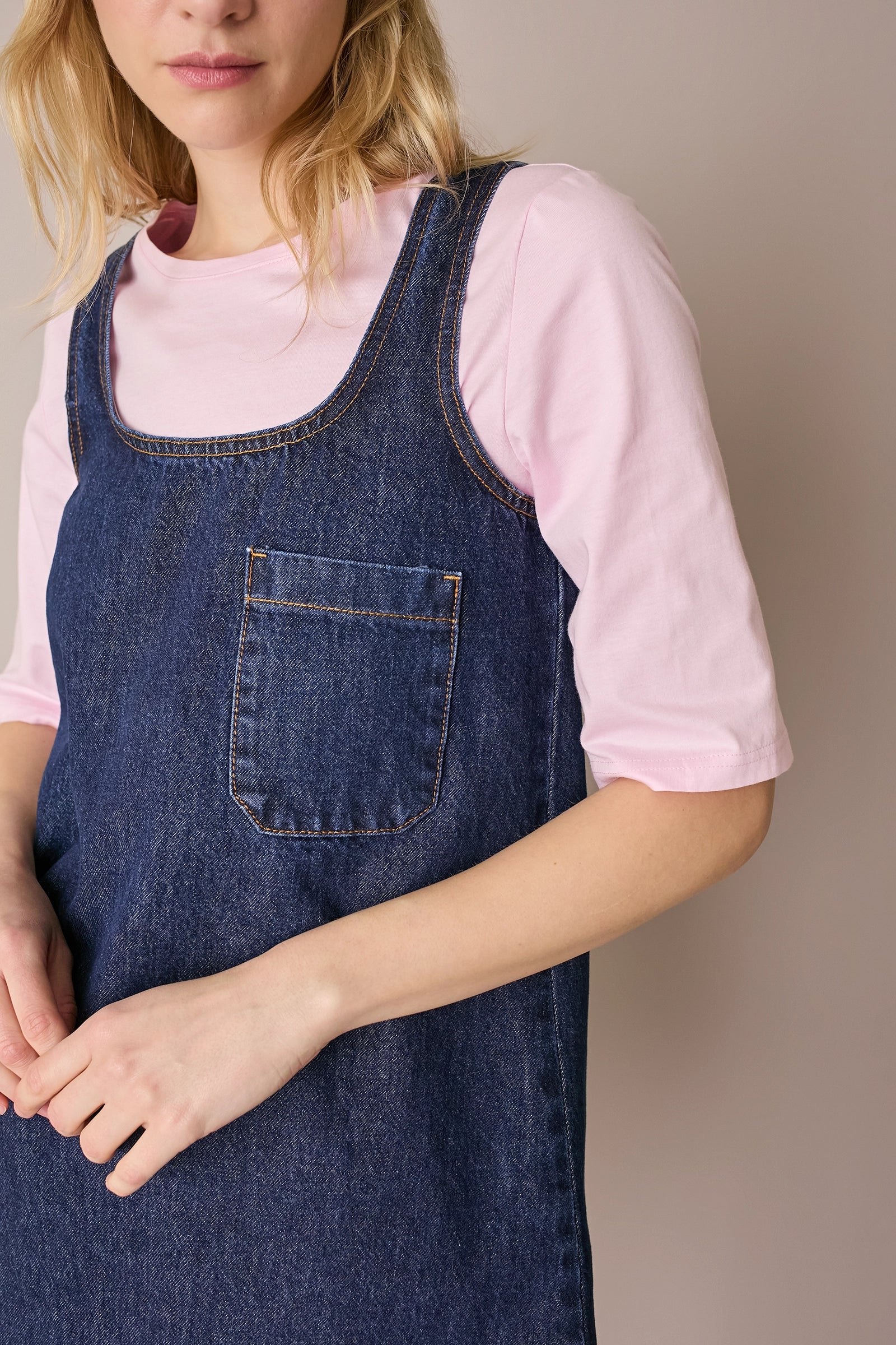 Denim A-line dress