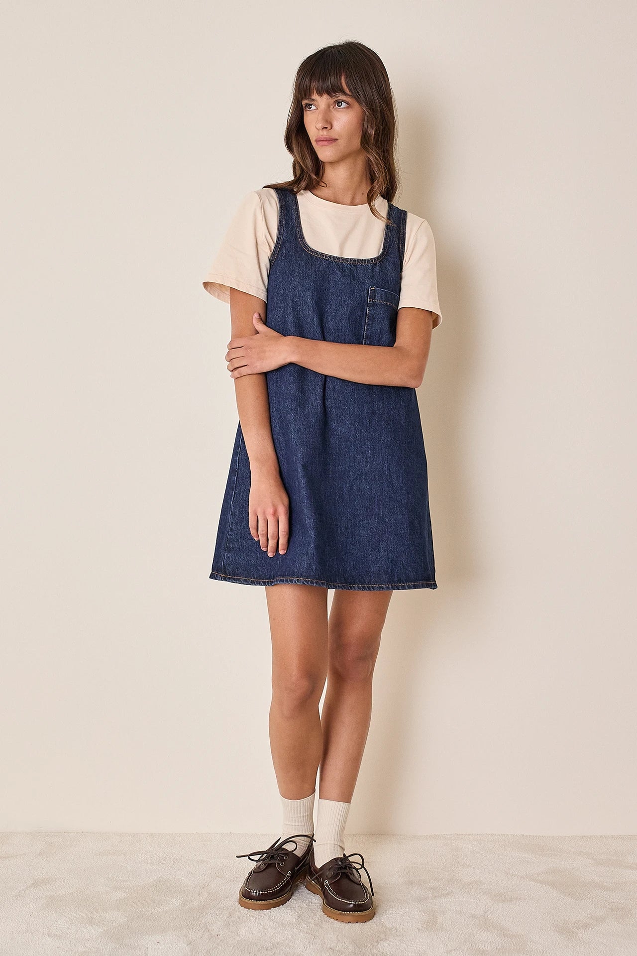 Abito a trapezio in denim