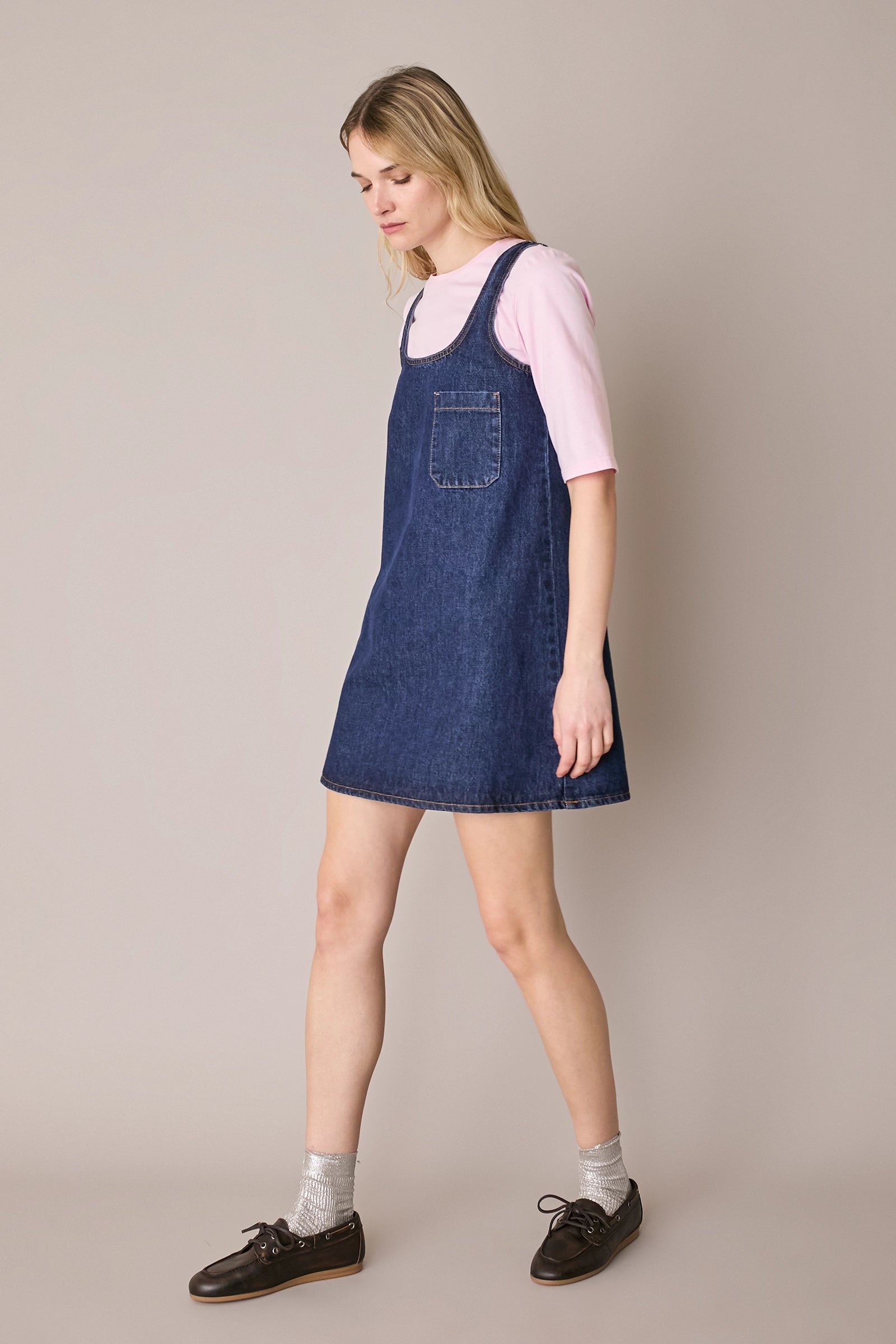 Denim A-line dress