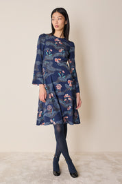 Abito a fiori in seta elasticizzata