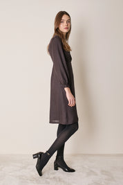 Silk-blend jacquard dress