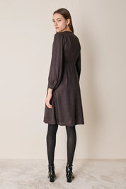 Silk-blend jacquard dress