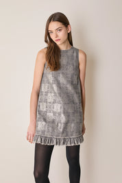 Wool and lurex A-line dress