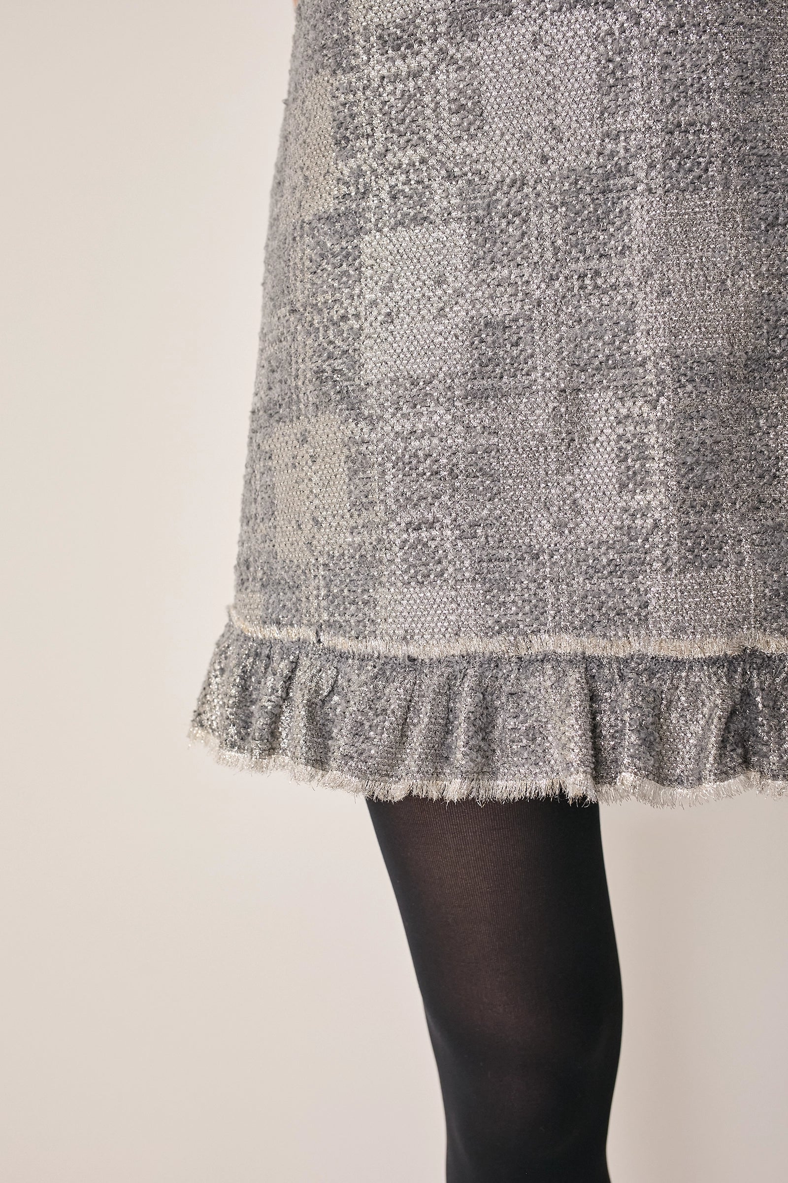Wool and lurex A-line dress