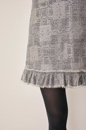 Wool and lurex A-line dress