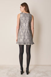 Wool and lurex A-line dress