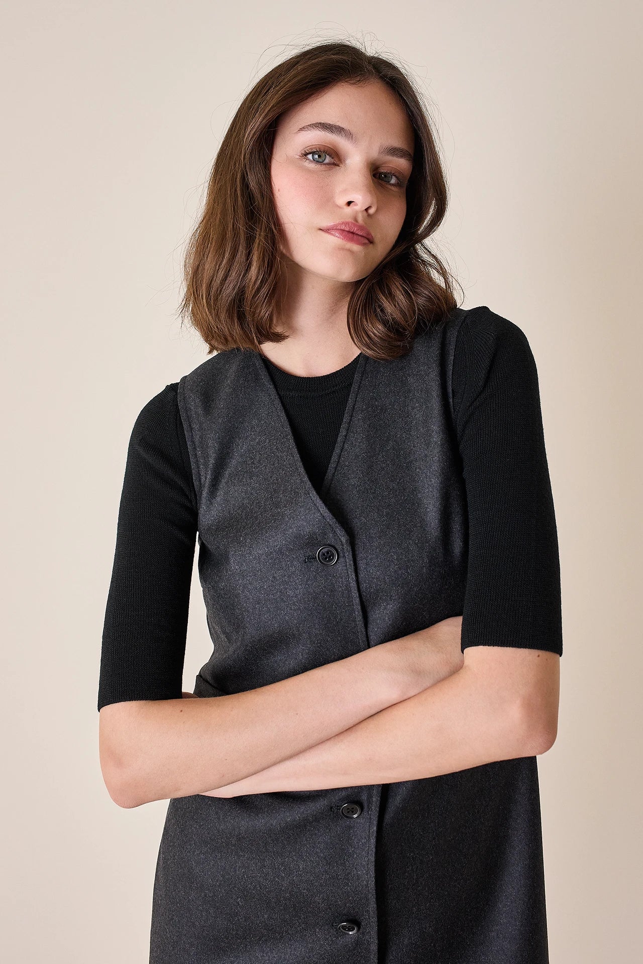 Abito gilet in lana vergine
