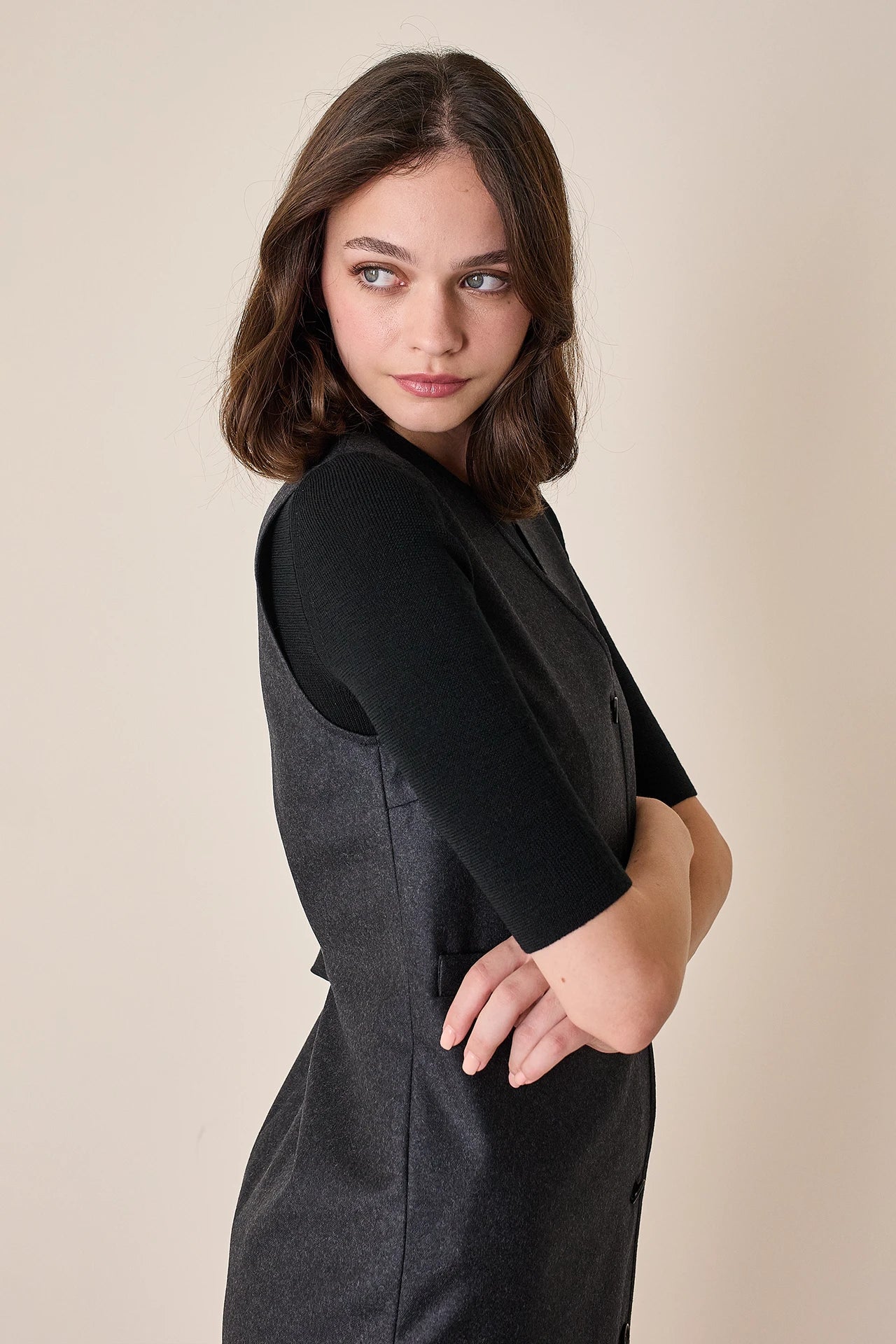 Abito gilet in lana vergine