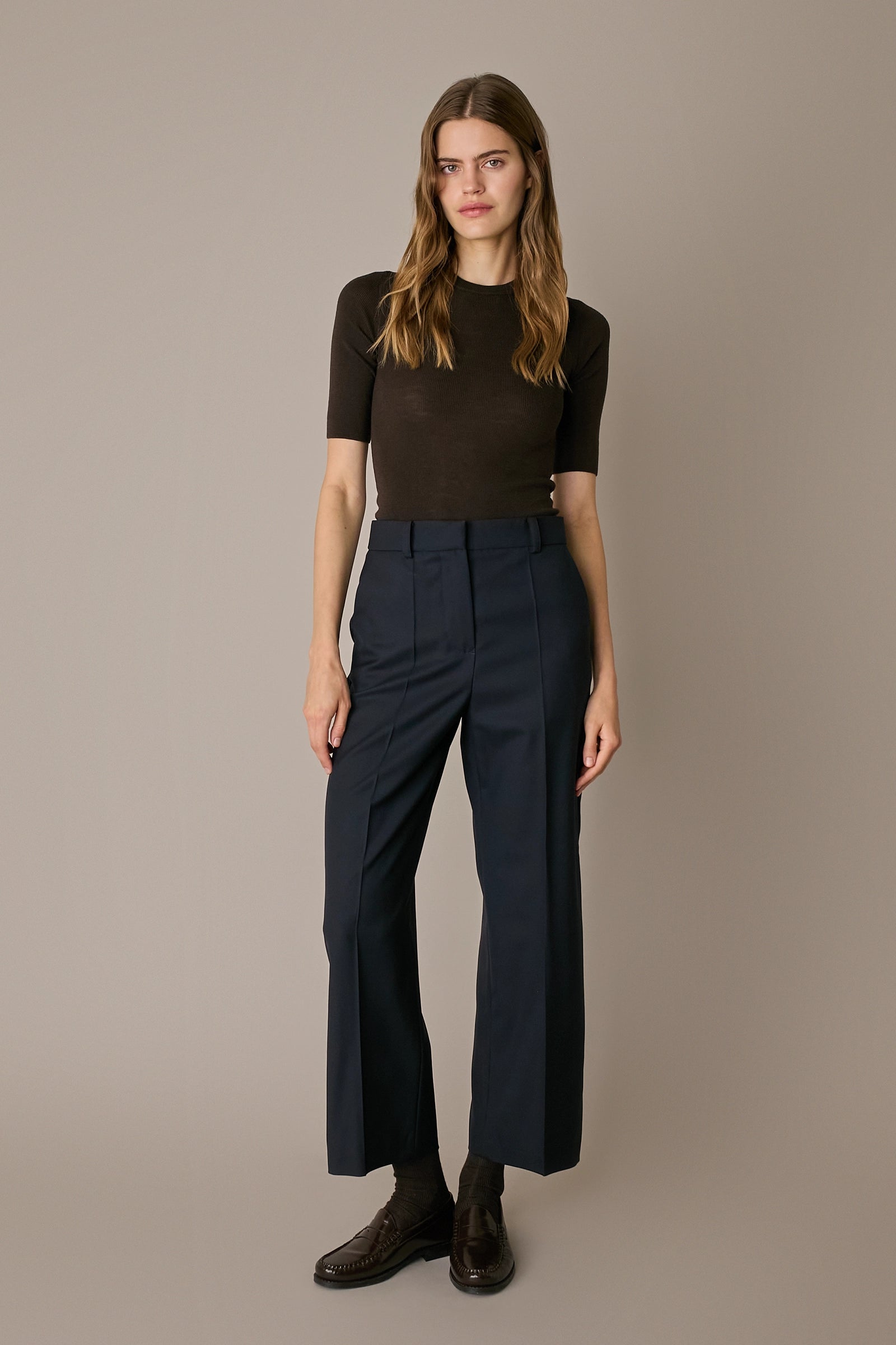 Pleated Wool Trousers