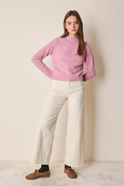 Stretch cotton gabardine trousers