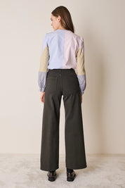 Stretch cotton gabardine trousers