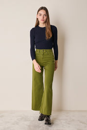 Pantaloni 5 tasche in gabardine stretch