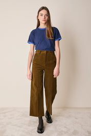 Pantaloni straight-leg in velluto a coste