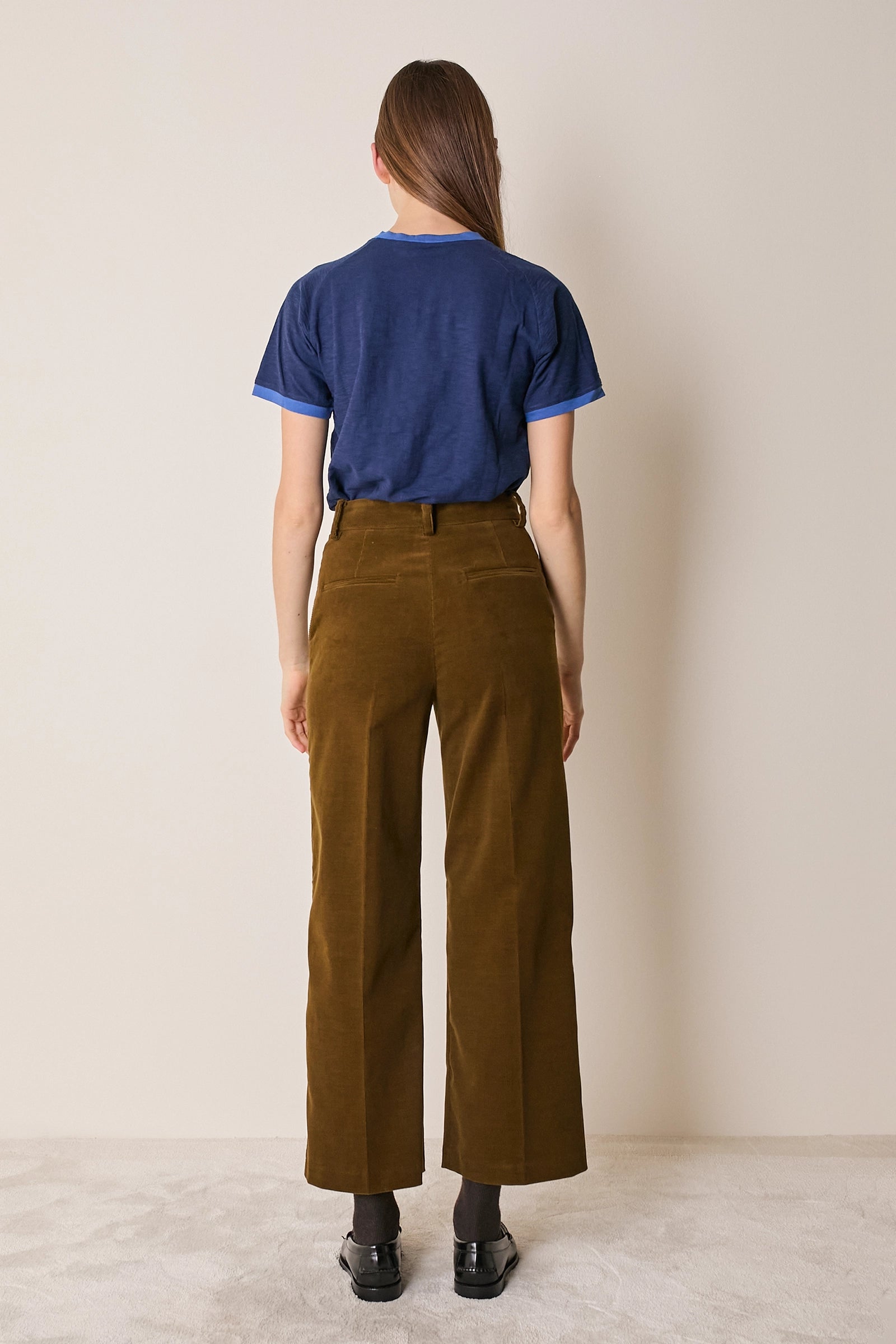 Pantaloni straight-leg in velluto a coste