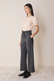 Pantaloni in lana con cintura