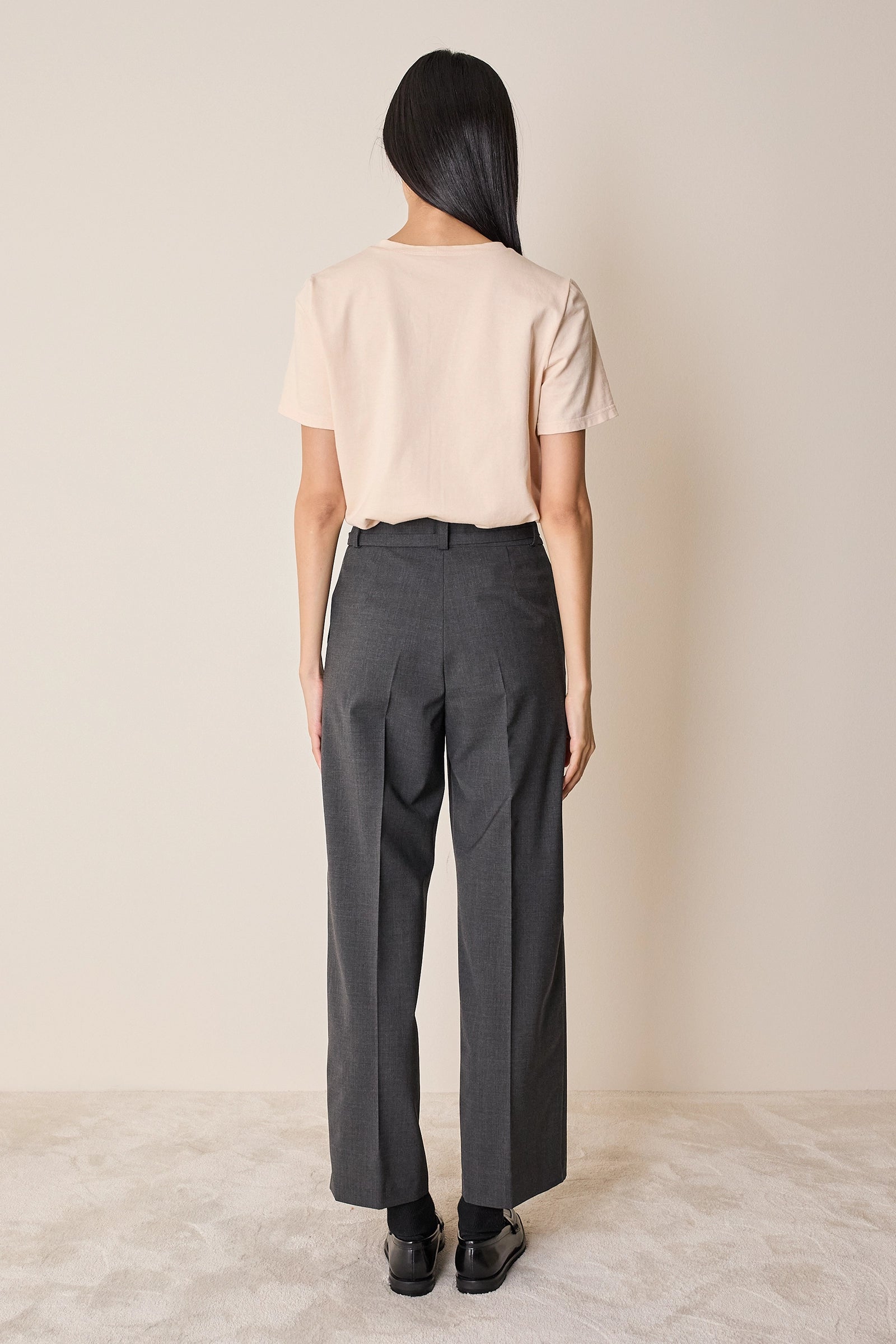 Pantaloni in lana con cintura