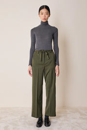 Pantaloni in lana con cintura