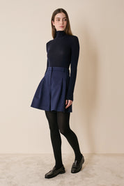 Pantaloni corti in cotone con pinces