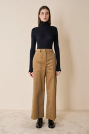 Pantaloni wide-leg in velluto a coste