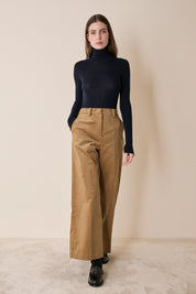 Pantaloni wide-leg in velluto a coste
