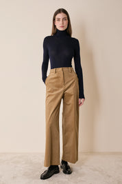 Pantaloni wide-leg in velluto a coste