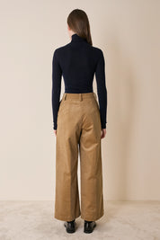 Pantaloni wide-leg in velluto a coste