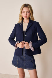 Single-breasted wool jacket