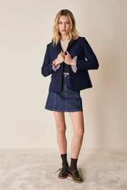 Single-breasted wool jacket