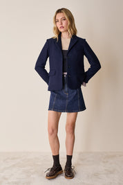 Single-breasted wool jacket