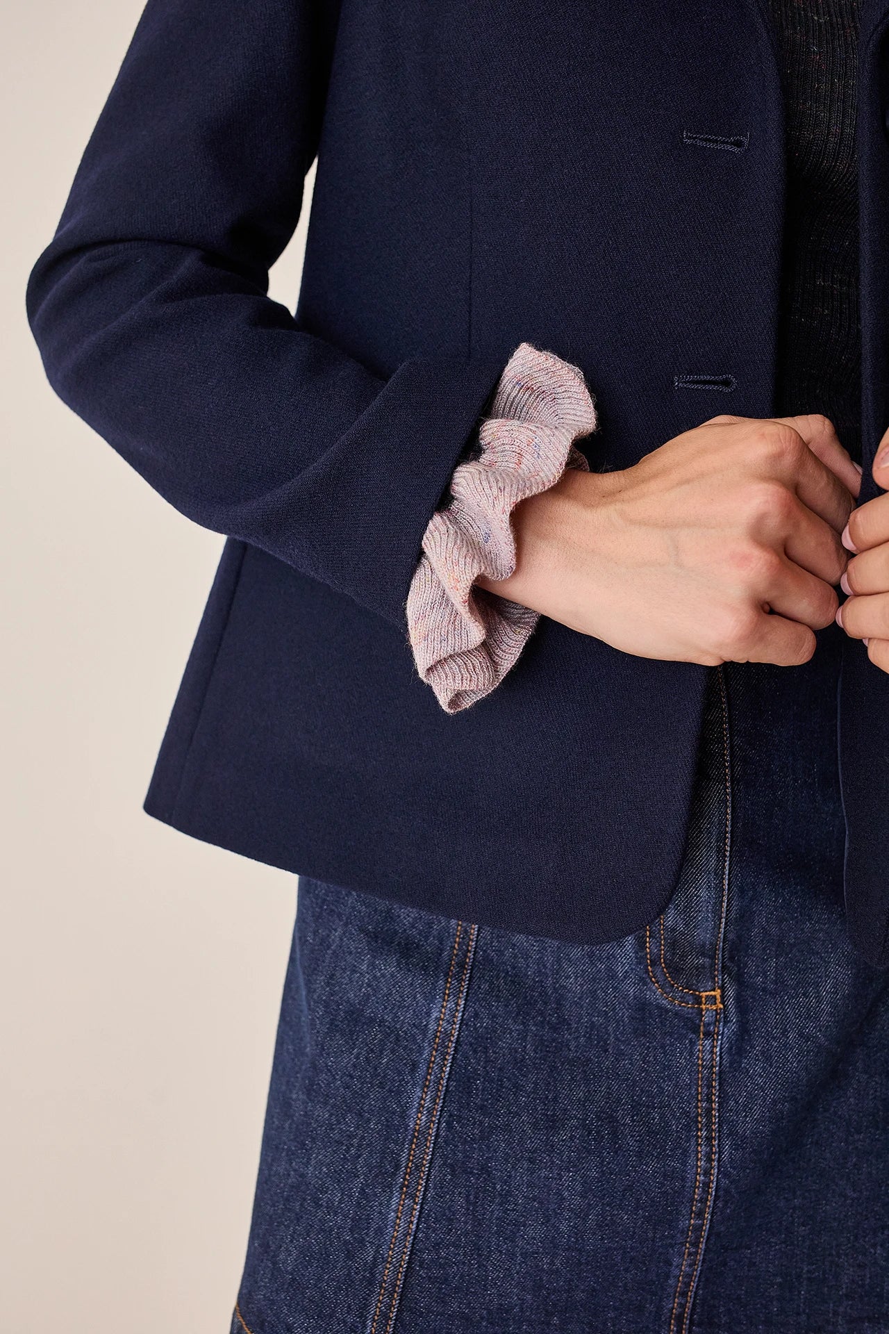 Single-breasted wool jacket