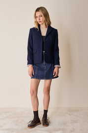 Single-breasted wool jacket
