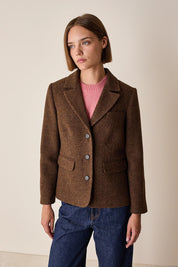 Single-breasted wool jacket