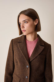 Single-breasted wool jacket