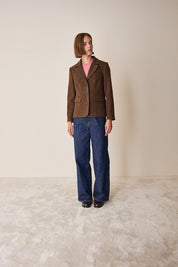 Single-breasted wool jacket