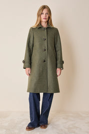 Loden-style virgin wool coat