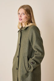 Loden-style virgin wool coat