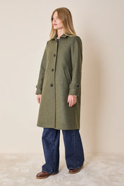 Loden-style virgin wool coat