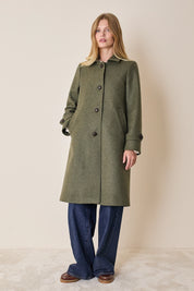 Loden-style virgin wool coat