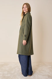 Loden-style virgin wool coat