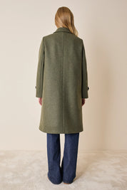 Loden-style virgin wool coat