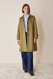 Loden-style wool and cashmere coat