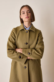 Loden-style wool and cashmere coat