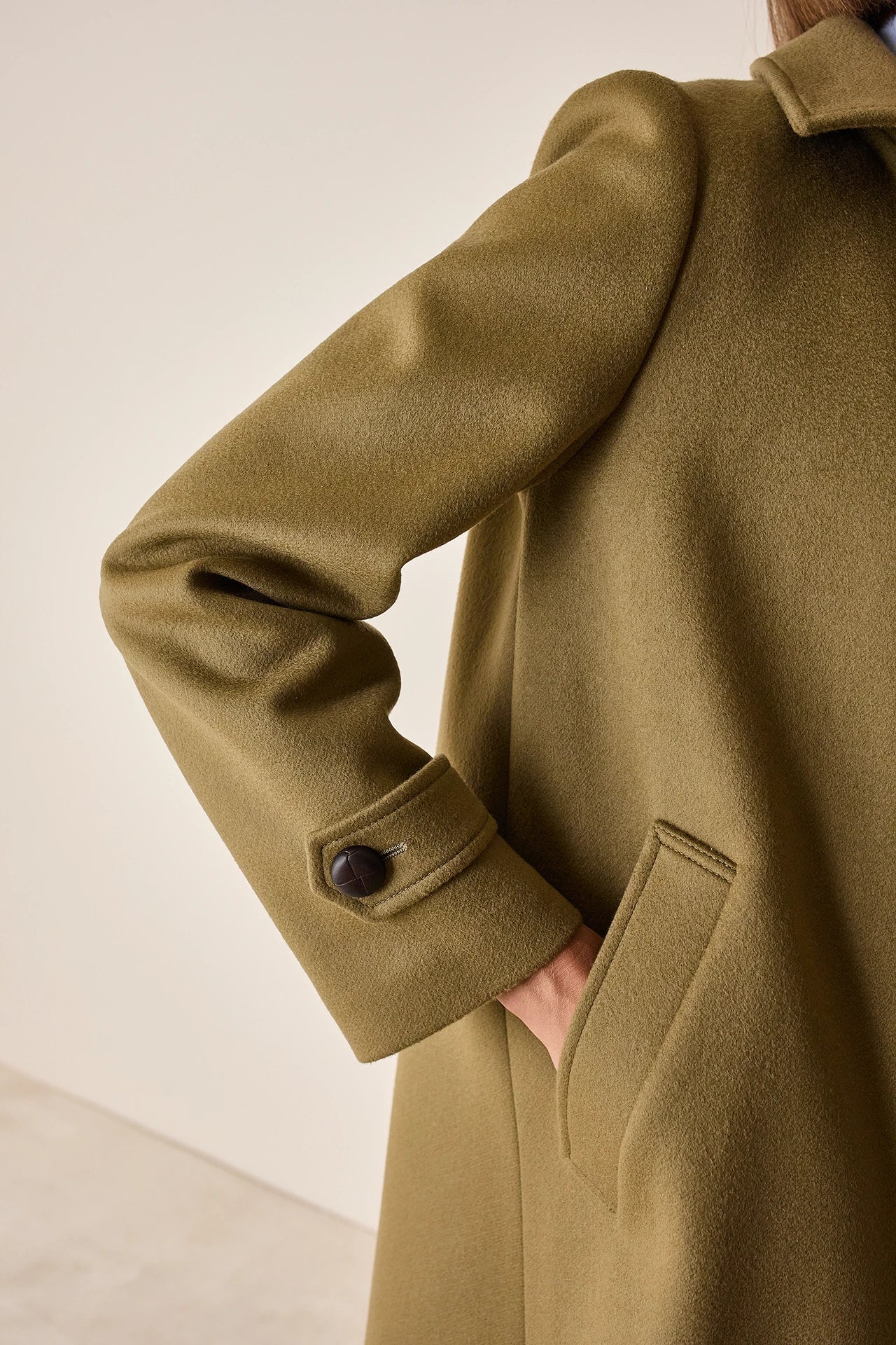 Loden-style wool and cashmere coat