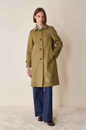 Loden-style wool and cashmere coat