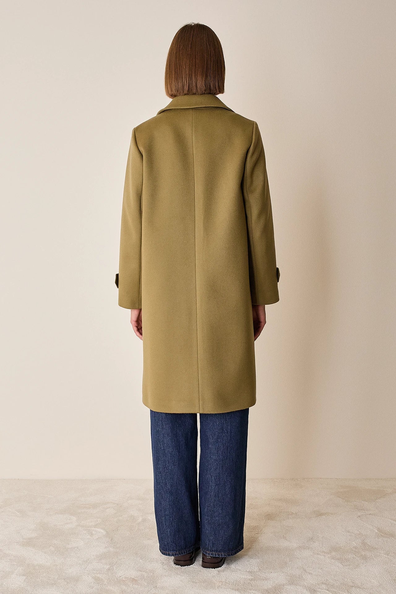 Loden-style wool and cashmere coat