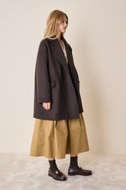 Double-breasted cashmere coat